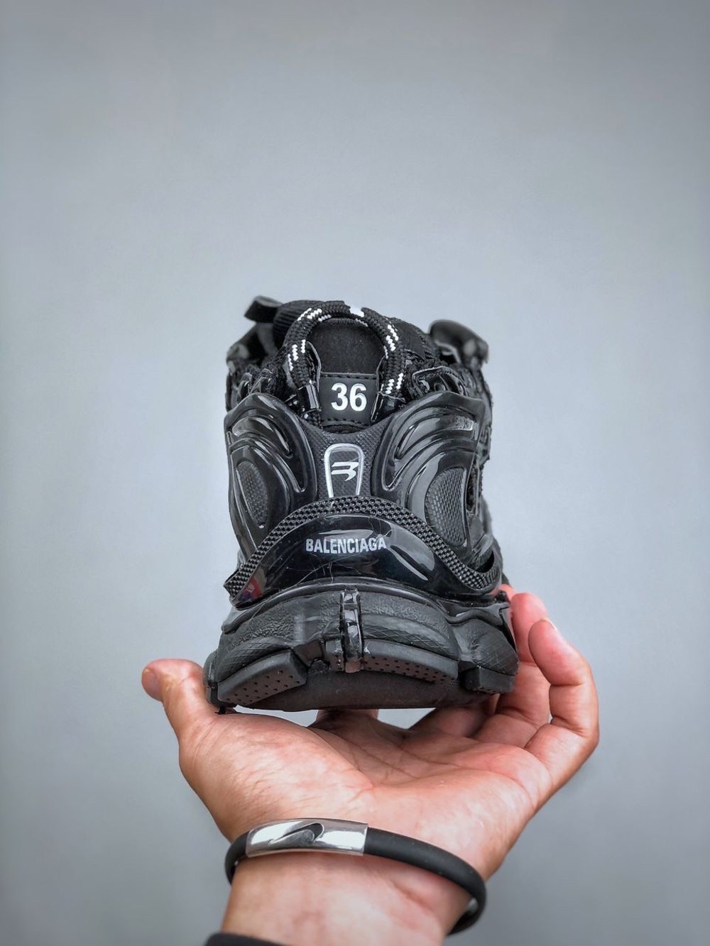 Balenciaga Runner Black Multi-Layer Sneakers - Picture 3 of 9